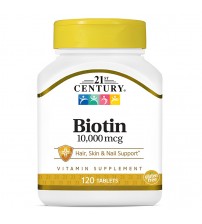 Біотин 21st Century Biotin 10000mcg 120tabs